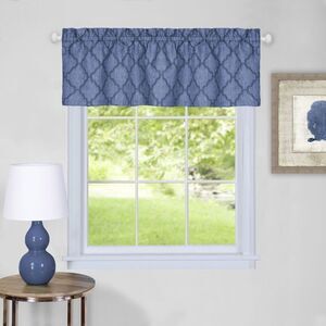 Huxley Window Curtain Tier Pair and Valance Set - 58x24 - Blue